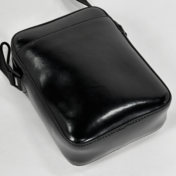 Burberry THORNTON Shoulder Bag, Crossbody Coated Canvas, Black, Women's - Picture 2 of 8